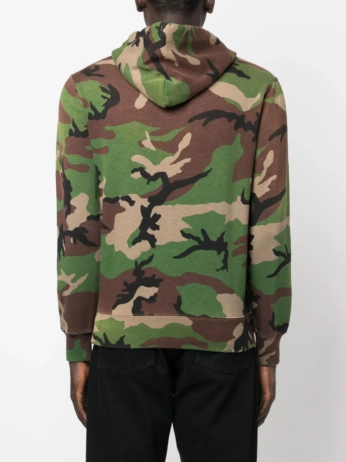 Худи с камуфляжным принтом и кулиской Polo Ralph Lauren, зеленый — фото 4