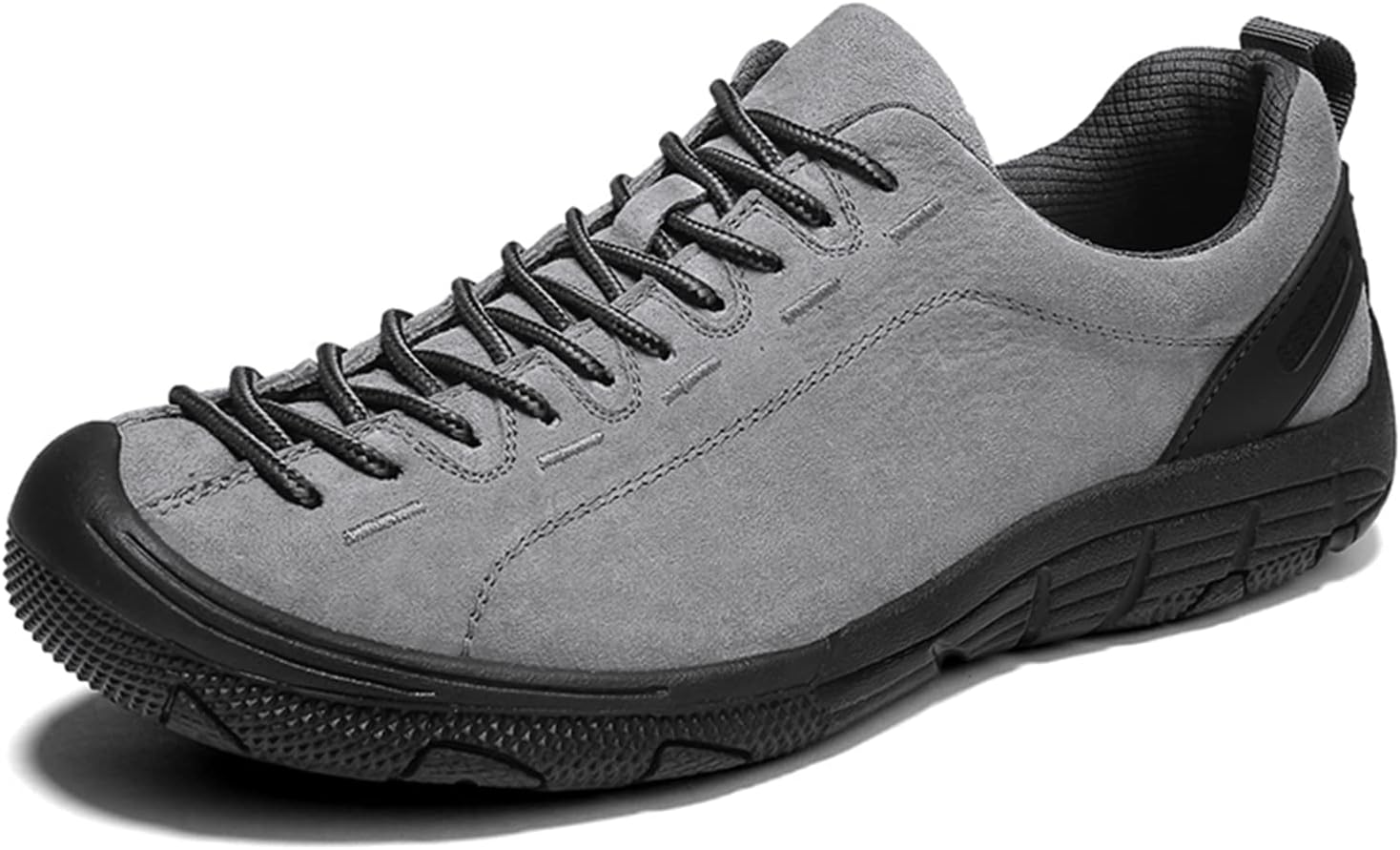 

Мужские водонепроницаемые походные кроссовки Abborora с противоскользящей подошвой, ручная работа, кожаные повседневные туфли, модные кроссовки, серый