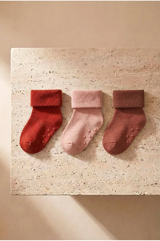 Детские носки-следы с принтом Basics Katia&Bony, Pink - Red - Burgundy