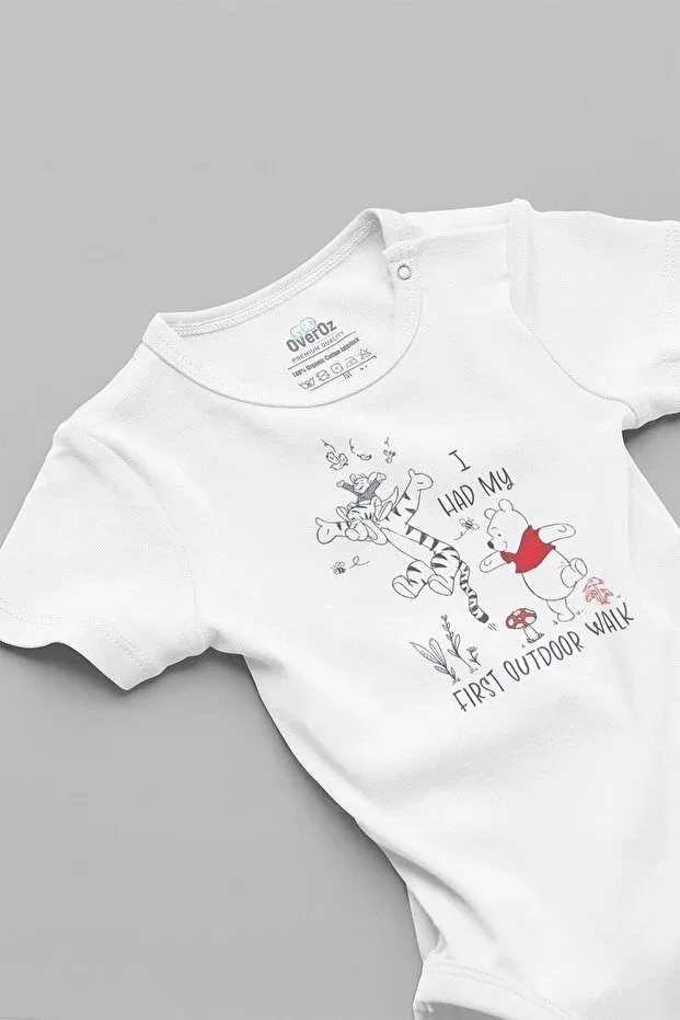 Детское боди для новорожденных с принтом Winnie Overoz, White