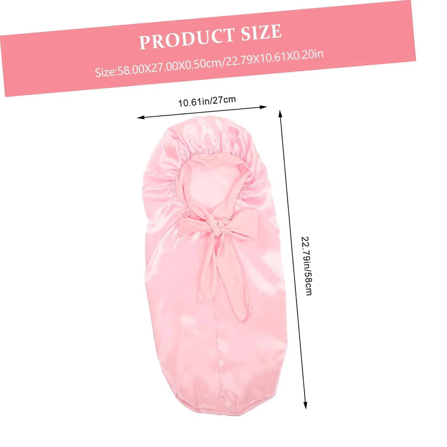 Шапочка для душа Satin, Housoutil, набор 5 шт, 58x27 см, Pink — фото 2