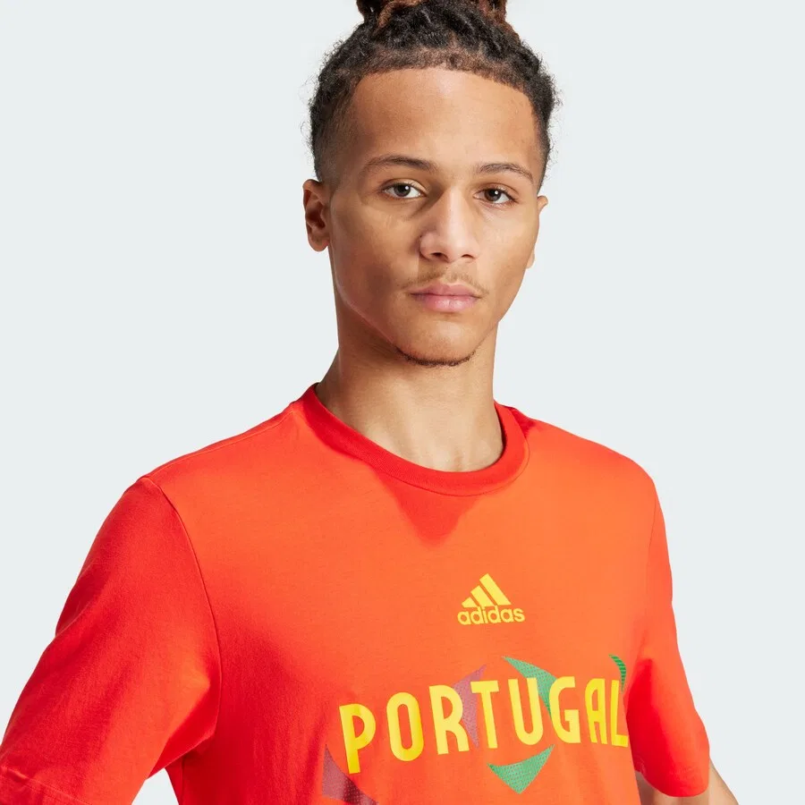 Футболка ADIDAS PERFORMANCE 'UEFA EURO24 Portugal' красного цвета — фото 4
