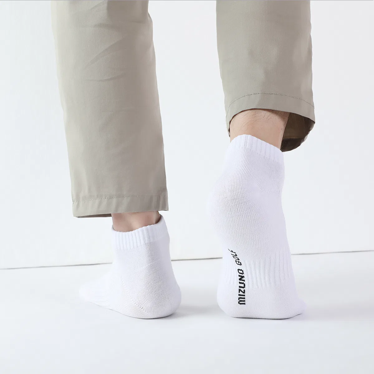 Детские носки с принтом Mizuno, Белый Серый Черный — фото 3