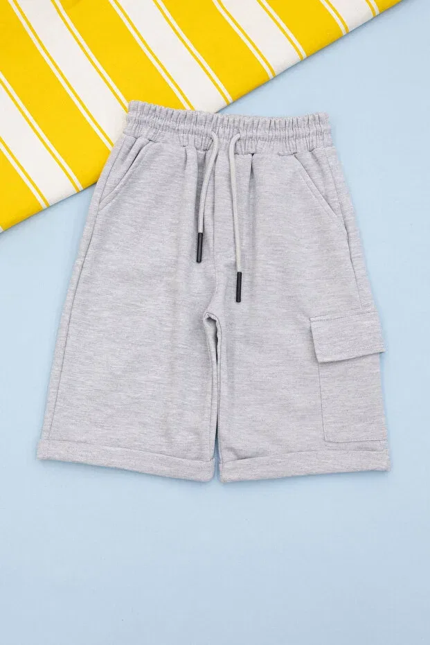 Детские шорты для мальчиков с одним карманом Cansın Mini, Gray