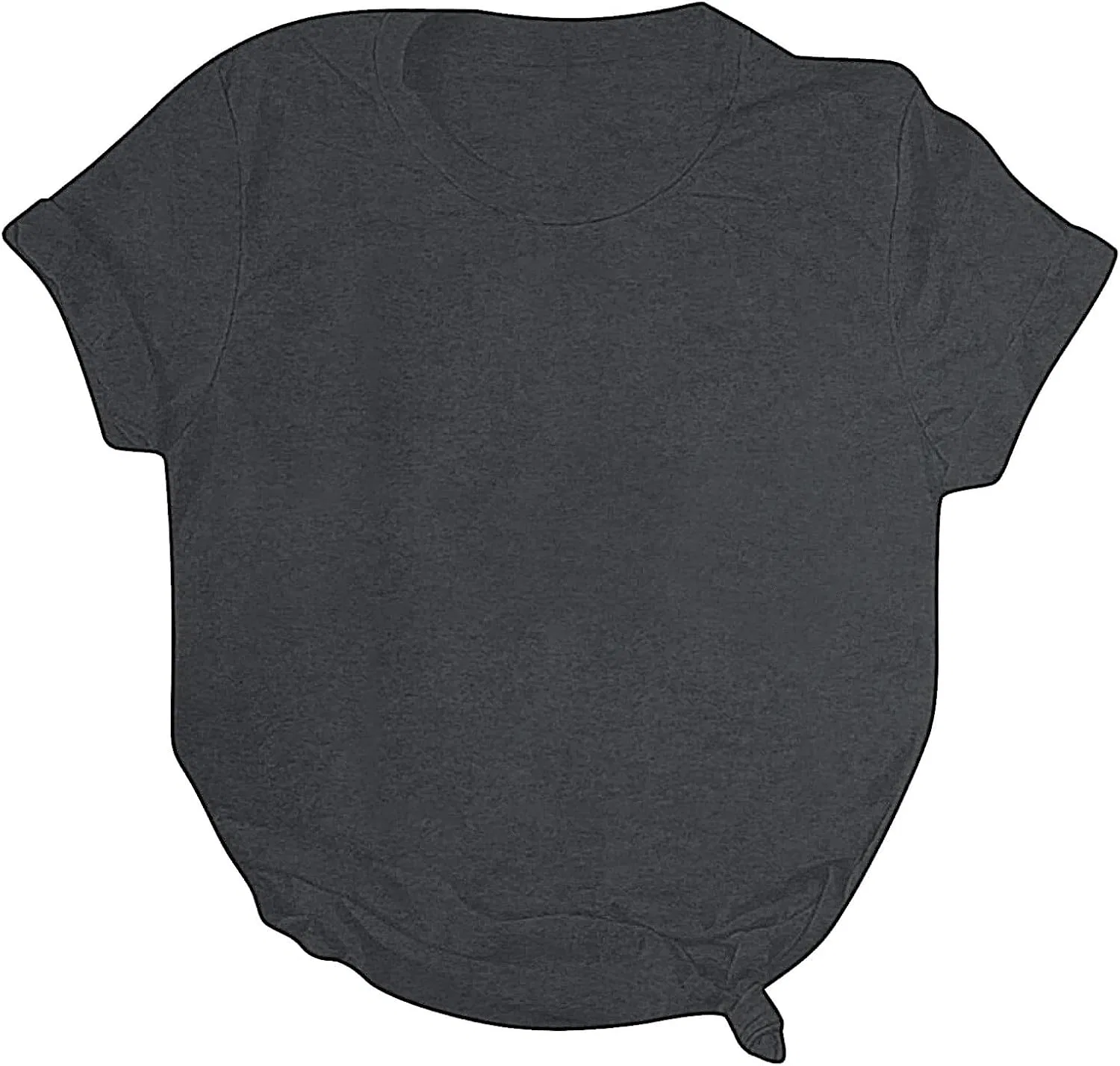 Женская футболка свободного кроя с круглым вырезом, Dark Gray — фото 3