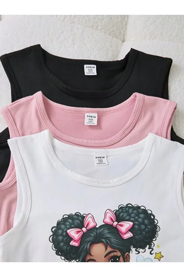 Детская футболка для девочек с принтом Morning Kids, Blackpinkwhiteasb — фото 3