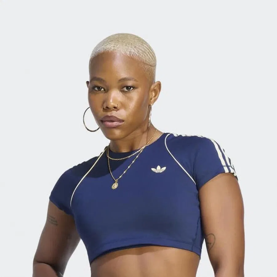 Футболка спортивная с принтом Superstar adidas, Синий — фото 3