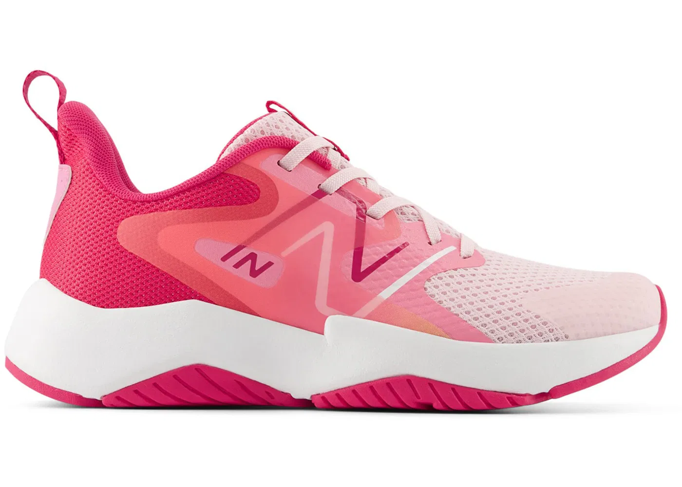Детские кроссовки для бега New Balance Rave Run v2 Lace, Rose Sugar Carnival Pink Signal Pink