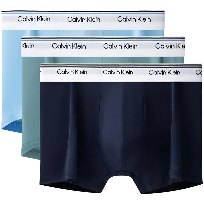 Мужские боксеры-брифы комплект из 3 штук Calvin Klein, Deep Sea Blue/Pine Needle Green/Sky Blue