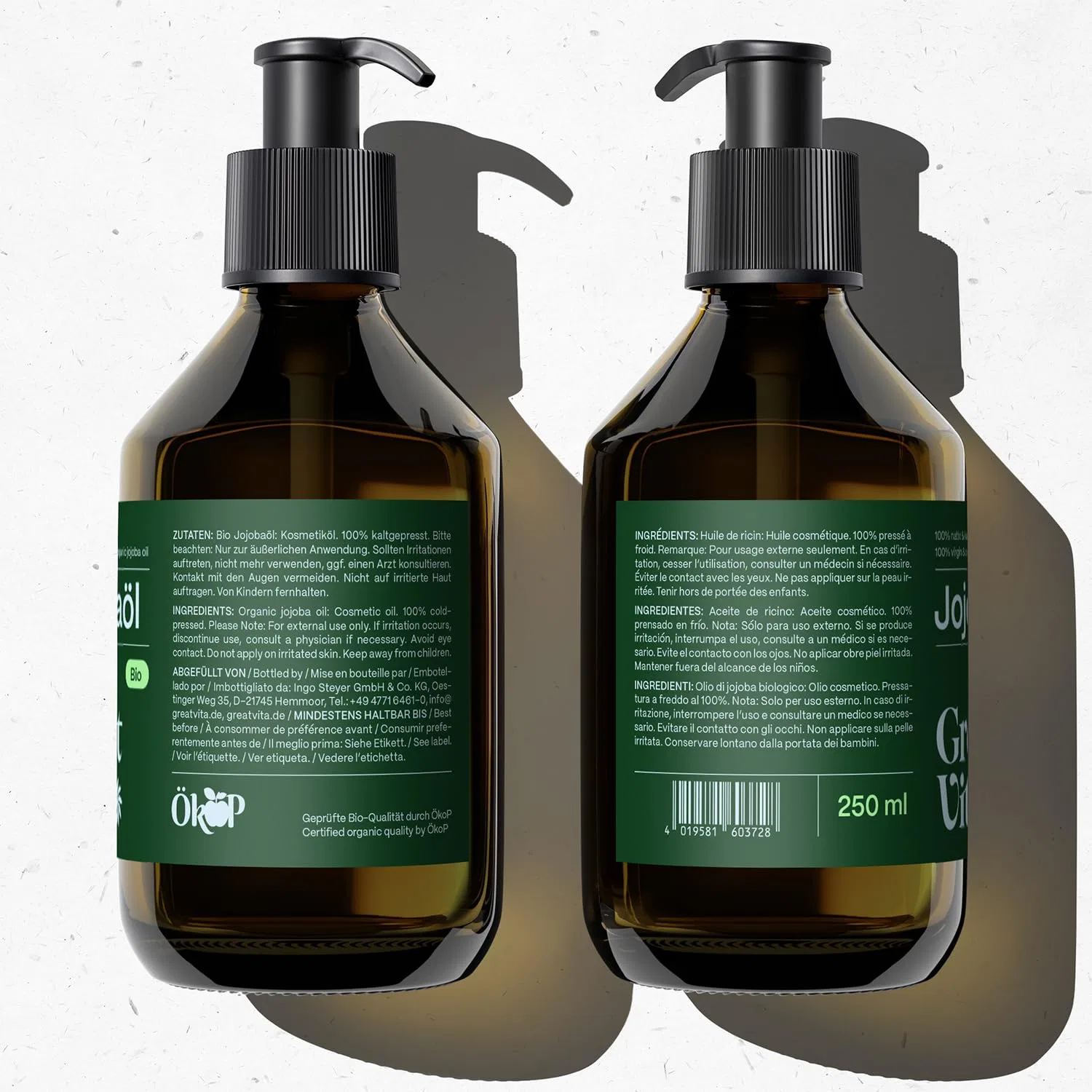 Масло для тела органическое Jojoba Oil, Mea Vita, 5 x 250 мл — фото 3