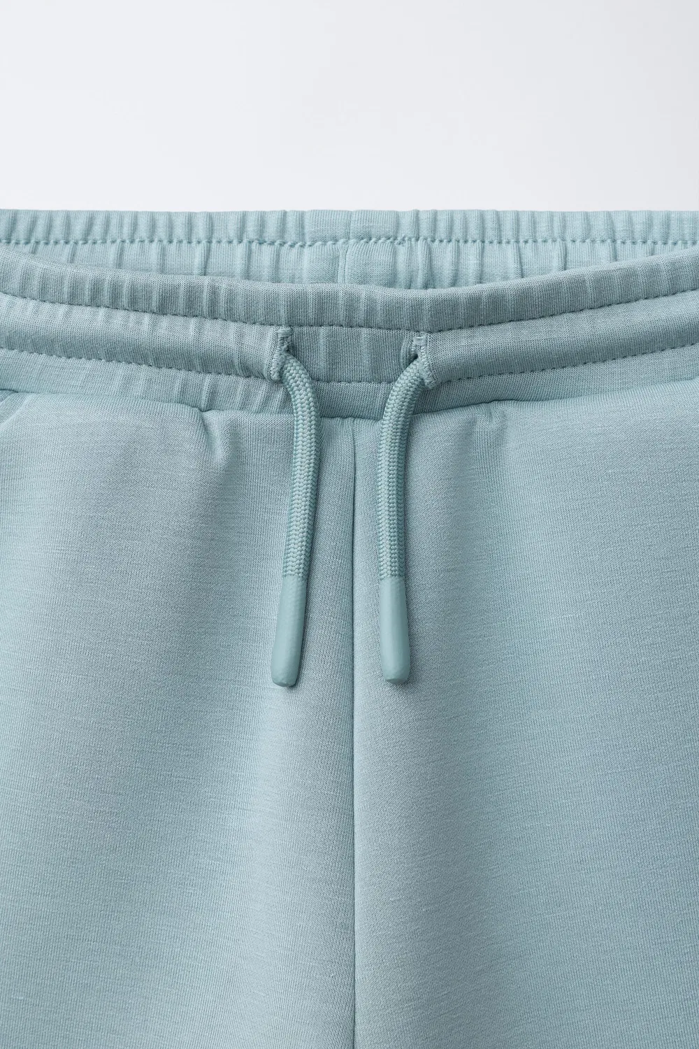 Бермудские шорты из трикотажа с этикеткой ZARA, Light Blue — фото 3