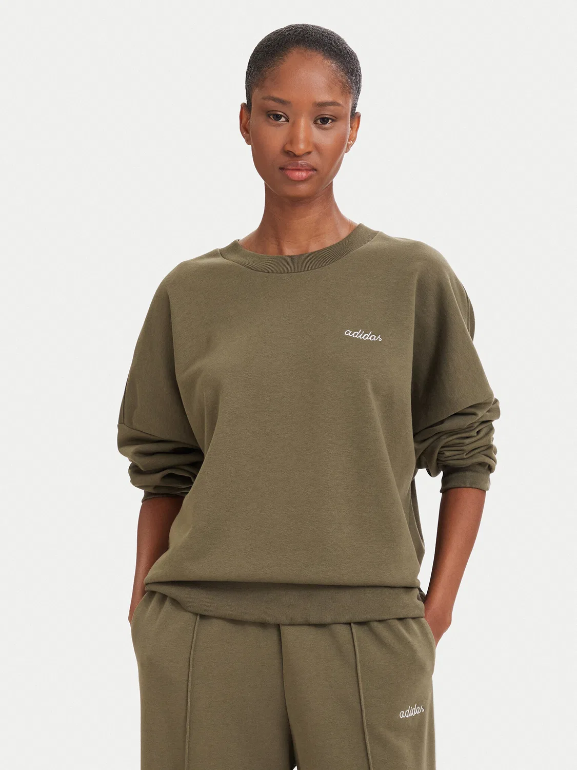 Женская толстовка стандартного кроя Seasonal Essentials Colorpop Adidas, зеленый
