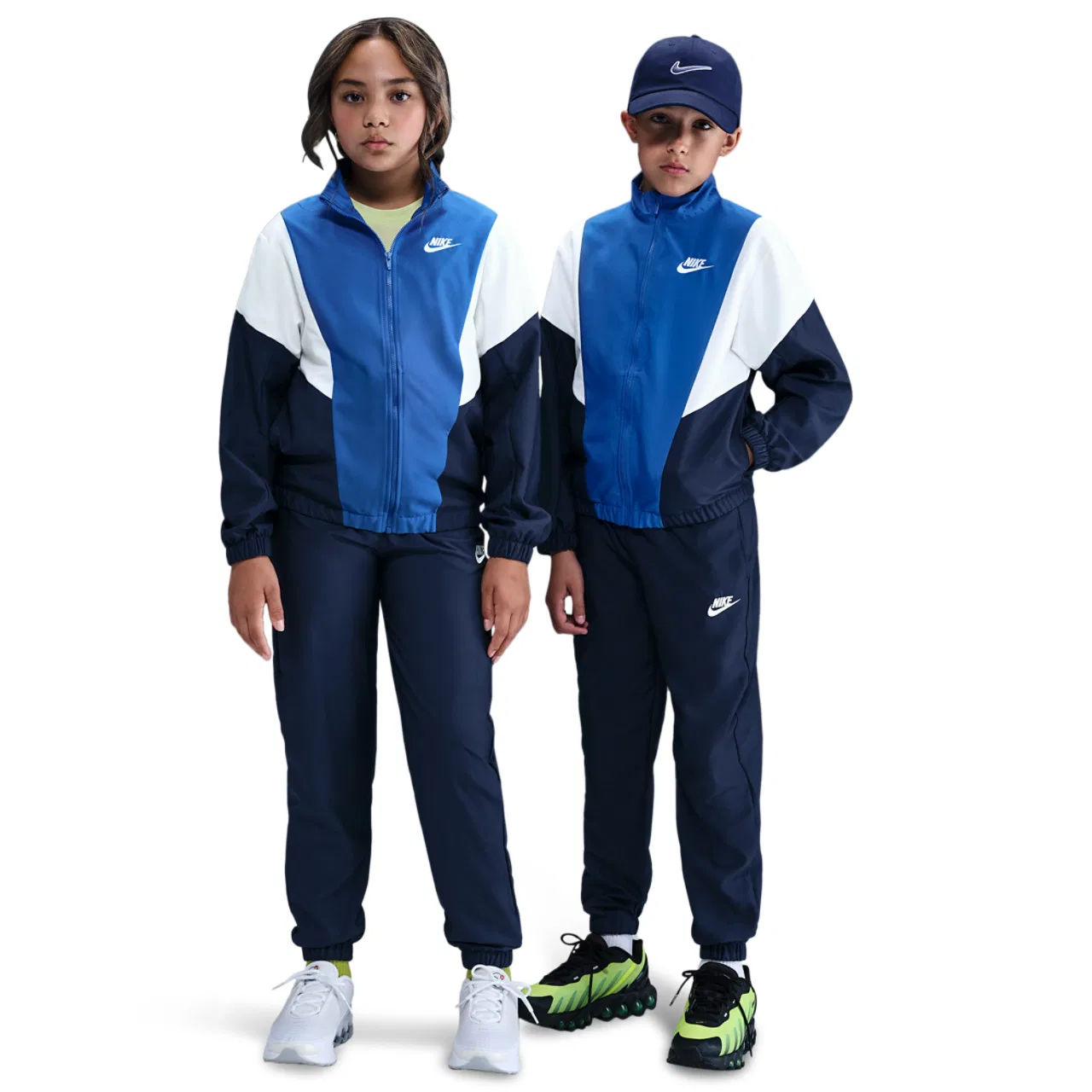 Спортивный костюм для мальчиков NSW Woven Nike, цвет White/Game Royal/Midnight Navy