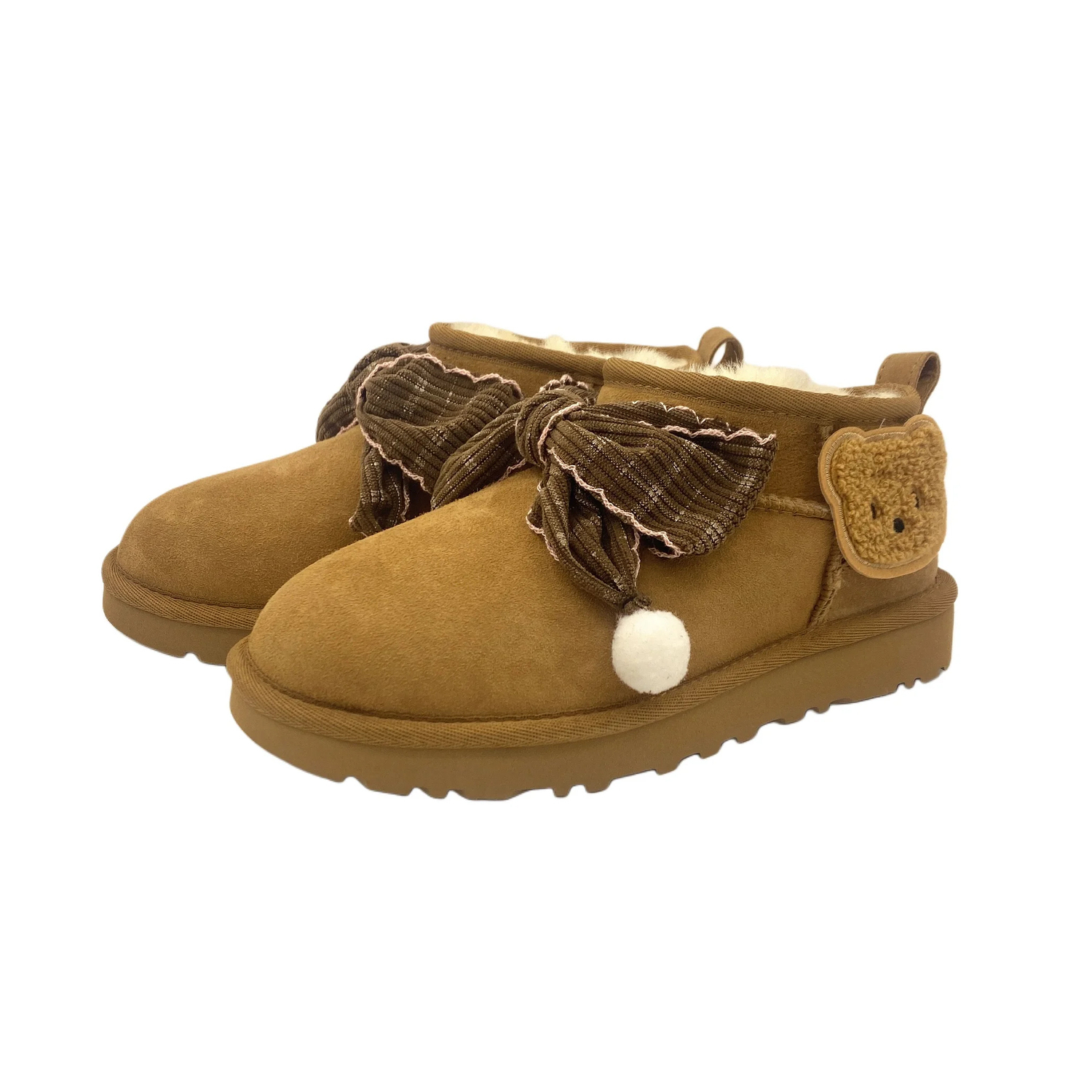 Ботинки противоскользящие UGG Classic Ultra Mini Christmas Bear, каштаново-коричневый — фото 3