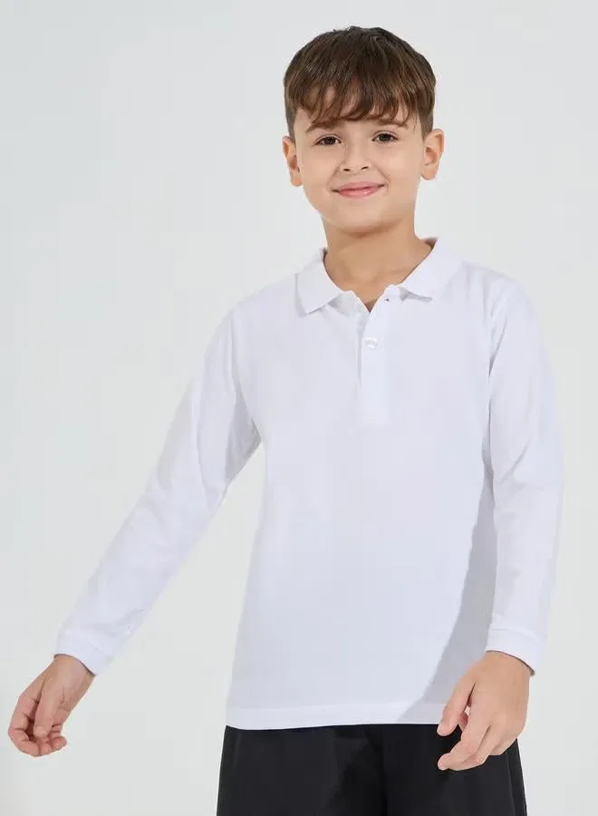 Styli Футболка поло с длинным рукавом, белая