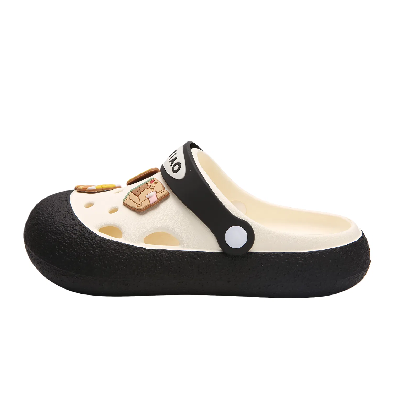 Детские домашние тапочки-сандалии с тонкими ремешками Unisex XIXITIAO, White Black