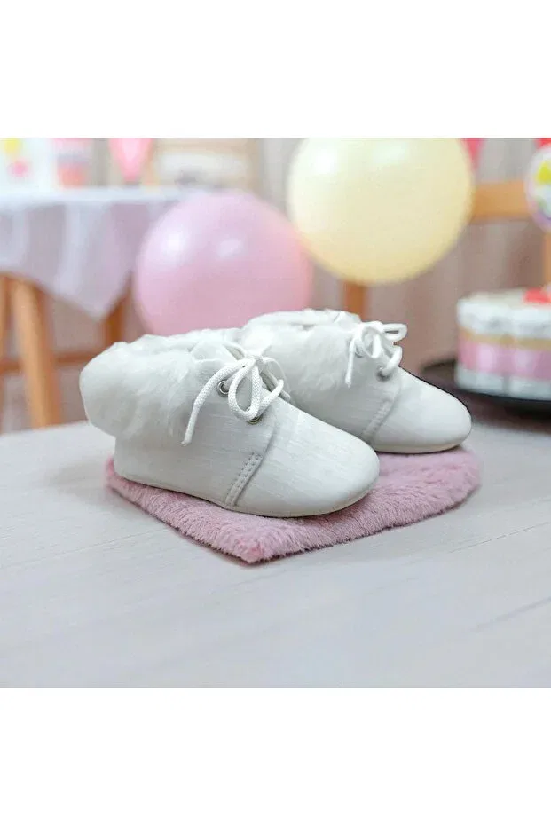 Детские пинетки с антипотовой хлопковой подкладкой Çago Kids, White