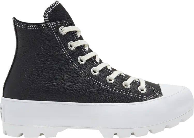 

Кроссовки Converse Wmns Chuck Taylor All Star Lugged Leather High Black White, черный