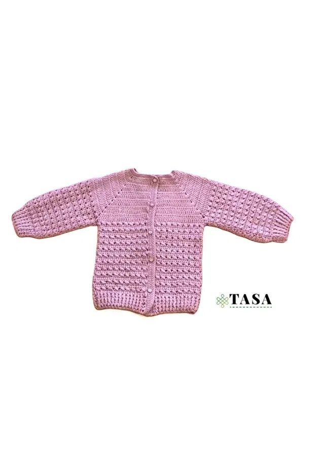 Детский кардиган для девочек с вышивкой Tasa, Pink — фото 4