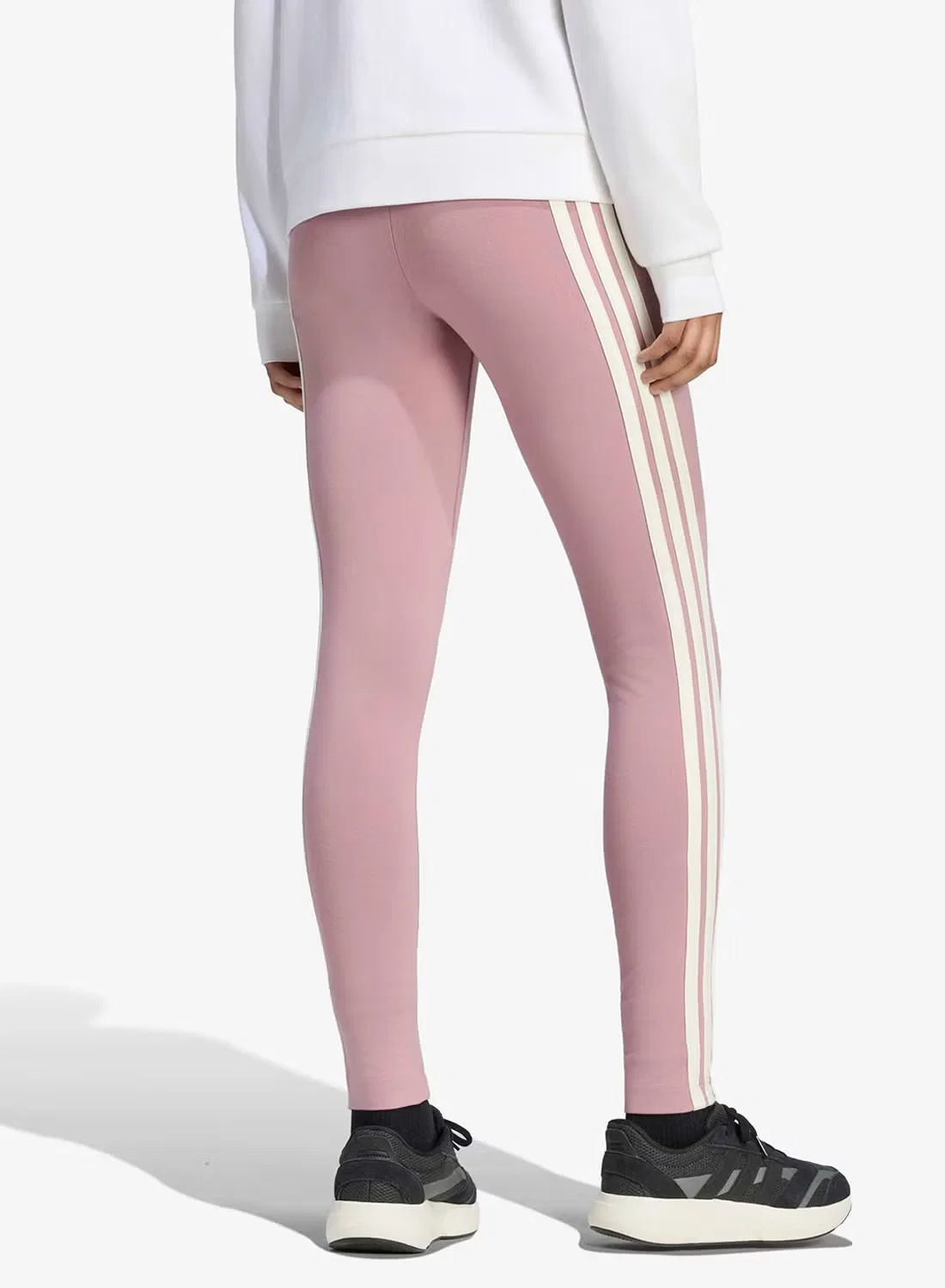 Леггинсы с принтом 3-Stripes Adidas, маджента — фото 2