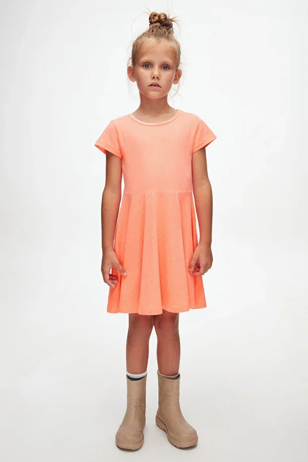 Детское платье для девочек хлопковое Lovetti, Phosphor Orange