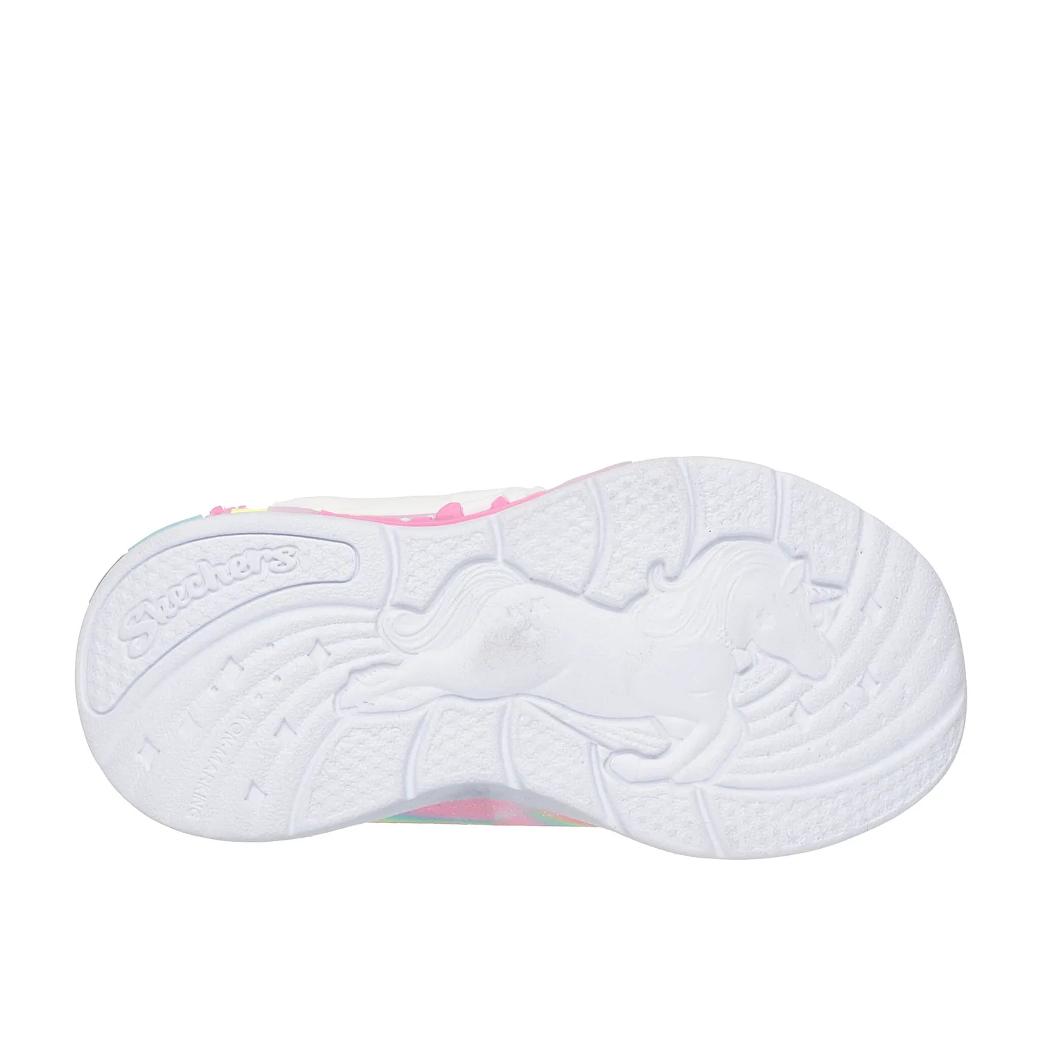 Детские кроссовки для первых шагов со светодиодной подсветкой Skechers, Pink Multi — фото 4