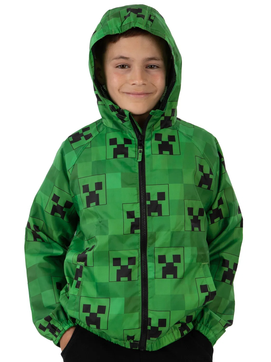 Дождевик Minecraft Creeper Character, зеленый — фото 2