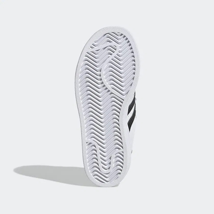 Детские кроссовки для девочек на липучках Superstar Cloudfoam Adidas Originals, White Core Black White Core — фото 4