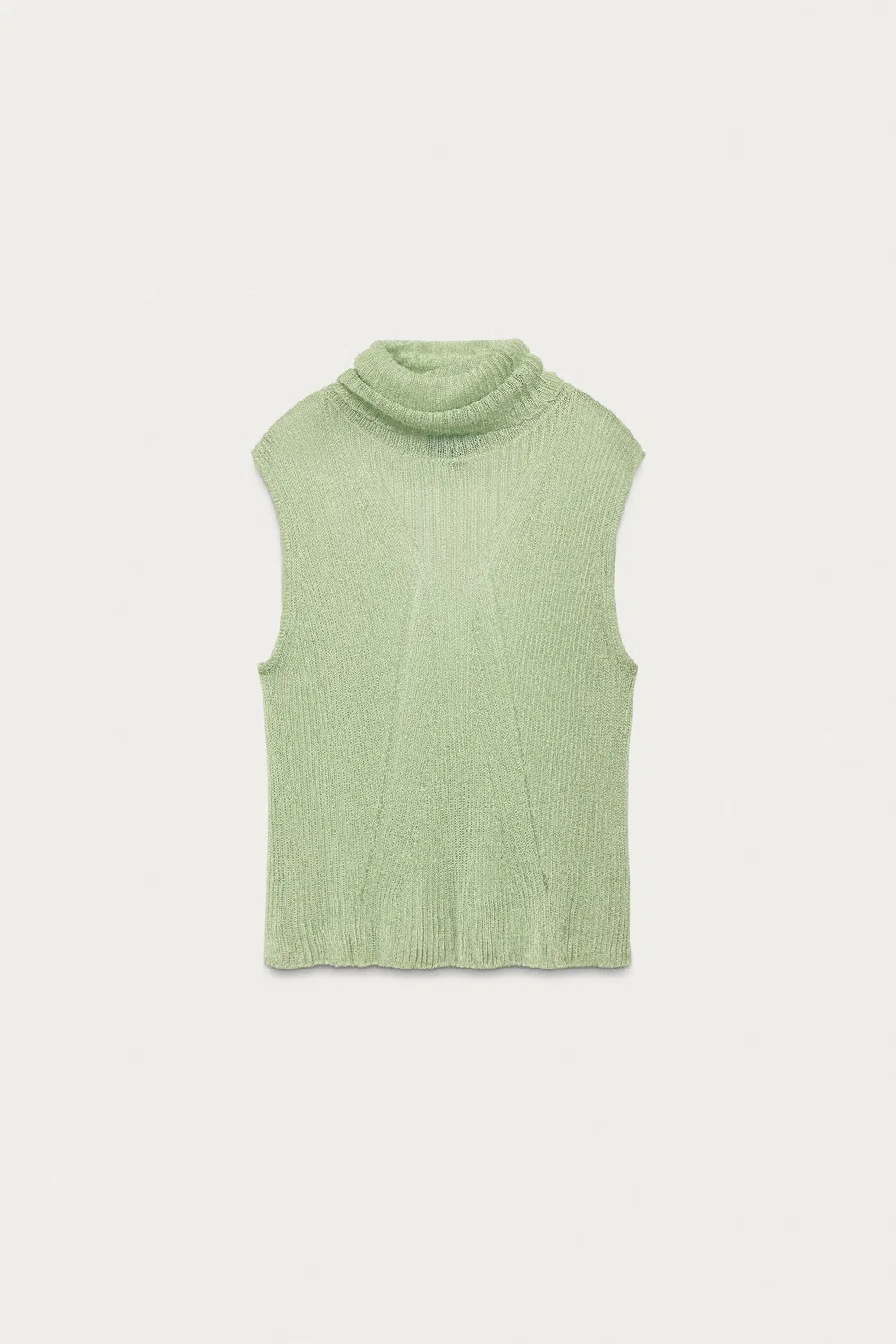 Вязаный топ Metallic Thread от Marisa Berenson X Zara, Sea Green