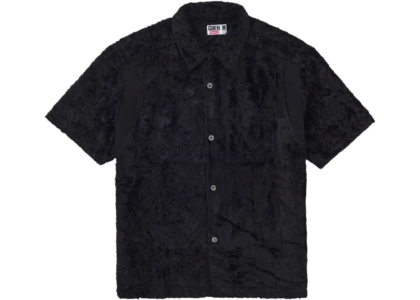 Мужская рубашка с коротким рукавом из креша Supreme Shirt, Black