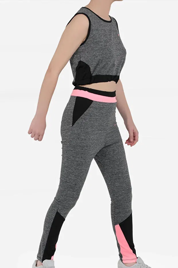 Детский комплект леггинсов для девочек с принтом Sportswear Slazenger, K.Gray — фото 3