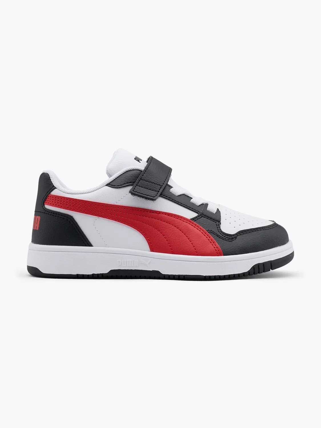 Детские полуботинки на шнуровке и липучке PUMA REB-L AC+ PS, красный