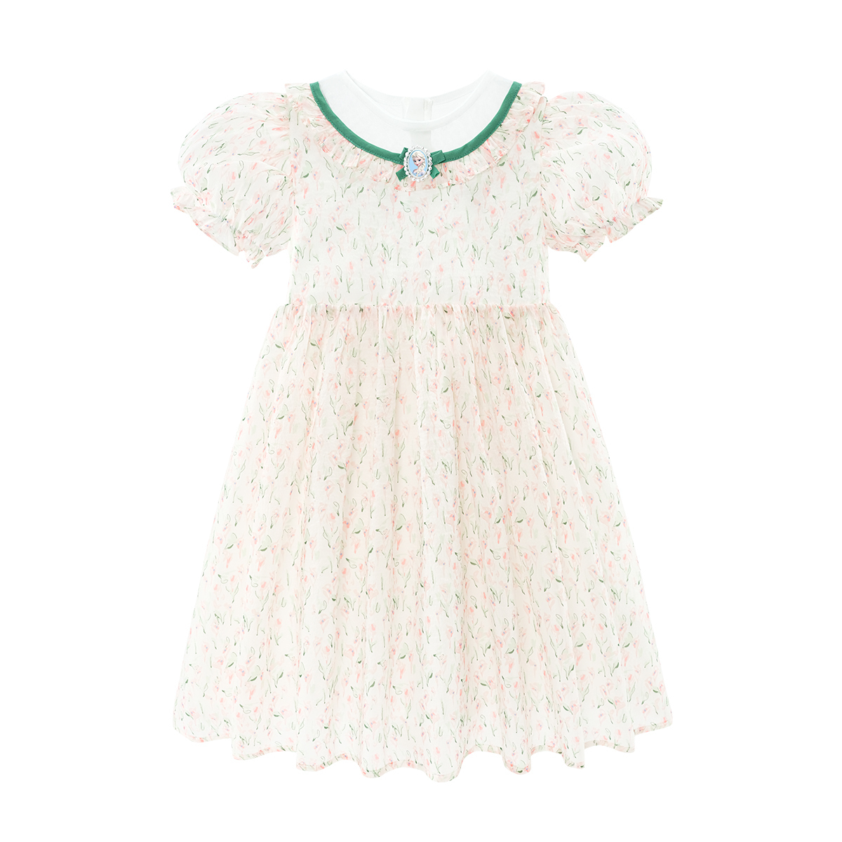 

Детское платье beige floral для детей 3-7 лет Disney, бежевый