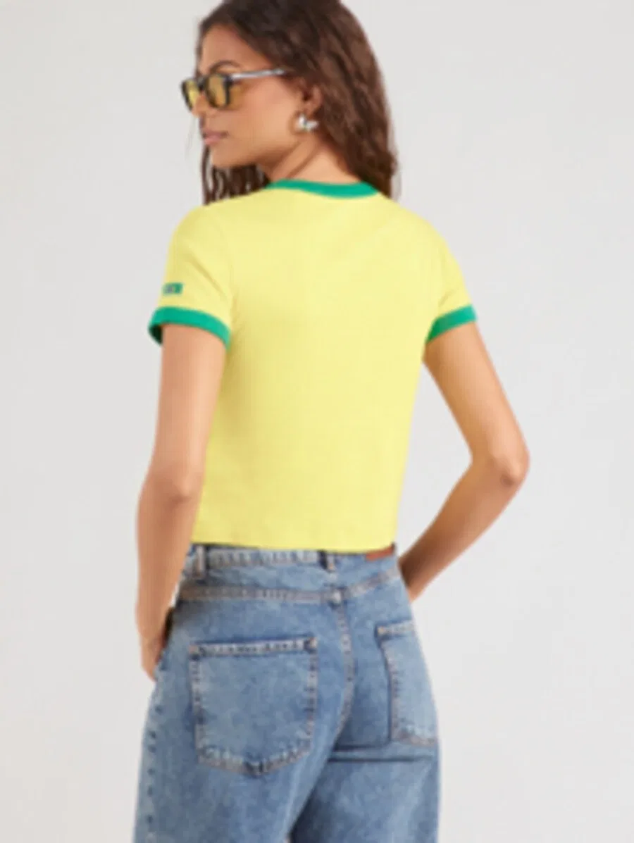 Футболка LEVI'S 'Brazil Ringer Tee' светло-голубого цвета — фото 3