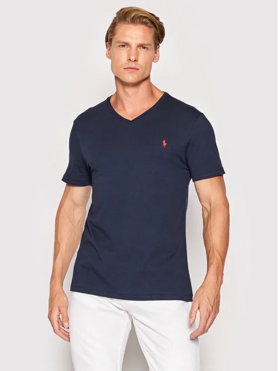 Футболка custom slim fit Polo Ralph Lauren, темно-синий