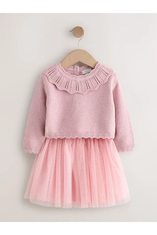 Детский комплект из свитера и юбки-пачки с принтом Next Baby, Multicolor — фото 2