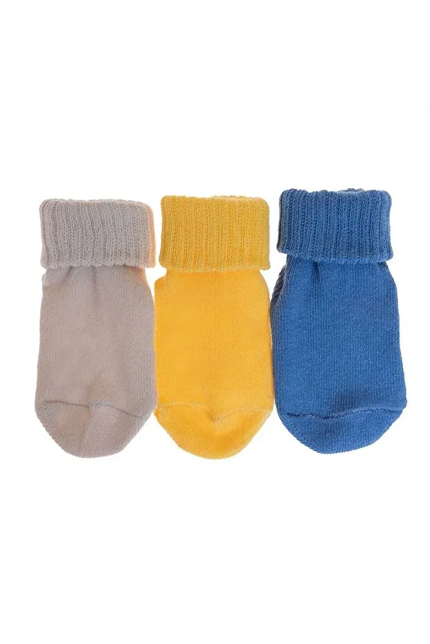 Детские носки для мальчиков хлопковые 3-шт набор Hellobaby Ebebek Hello Baby, Light Blue