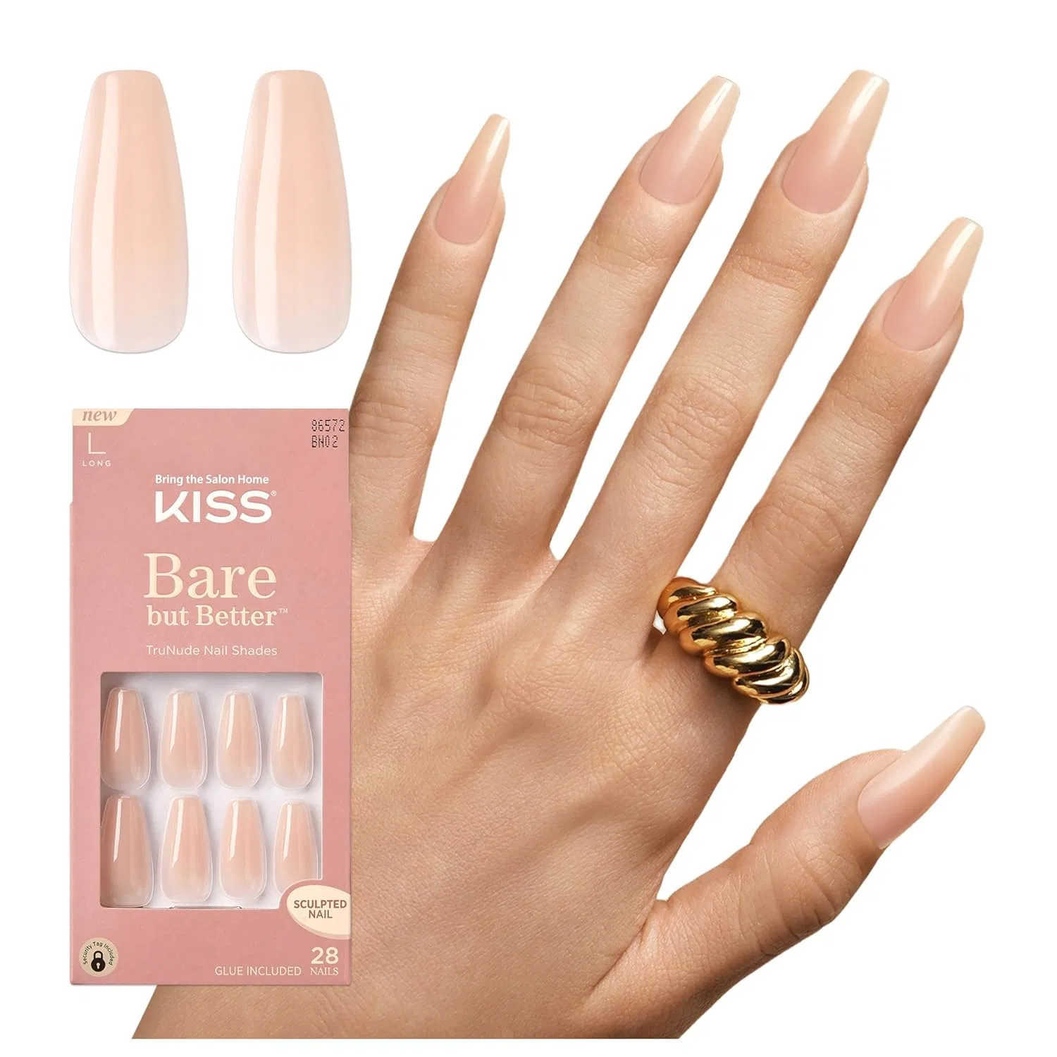 Накладные ногти «Bare-But-Better NudeDrama» от KISS Kiss, Beige Nude