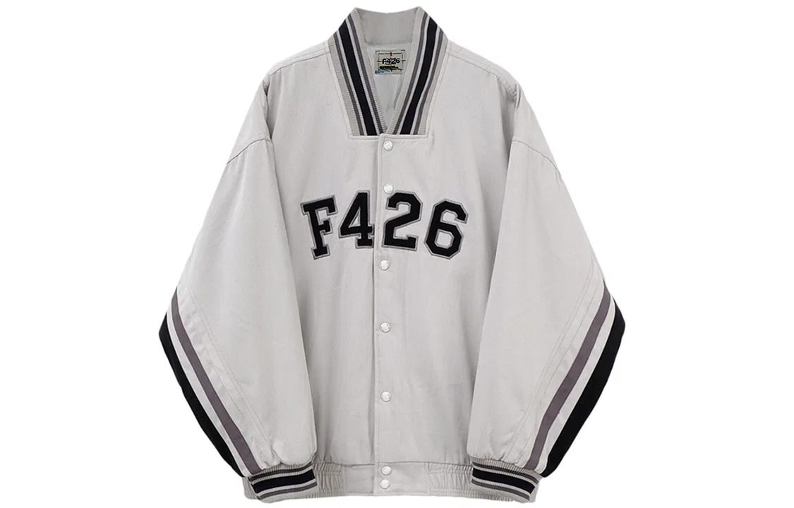 Детская бейсбольная куртка Unisex Clothing F426, White