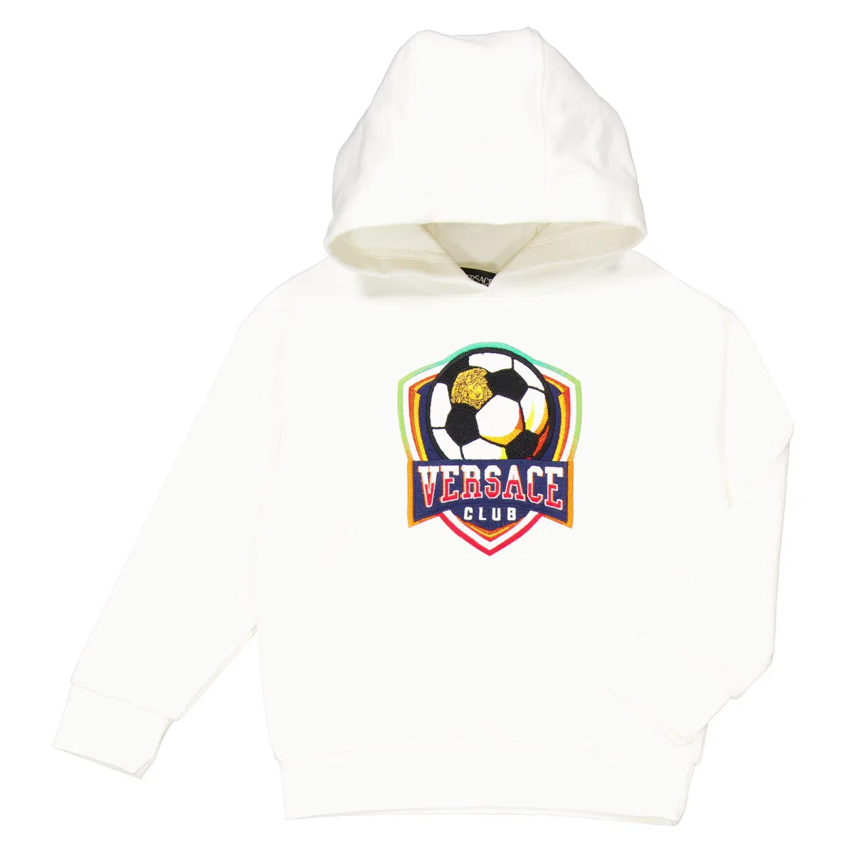 Худи с вышивкой Kids Club Soccer Hoodie Young Versace, White