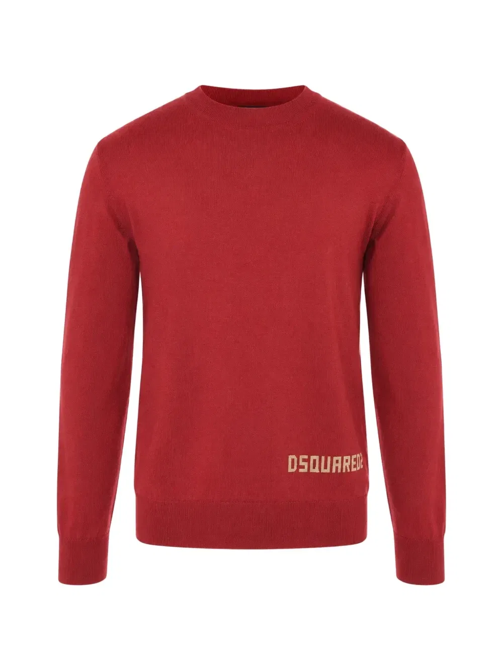 Свитшот с круглым вырезом и флокированным логотипом Dsquared2, красный