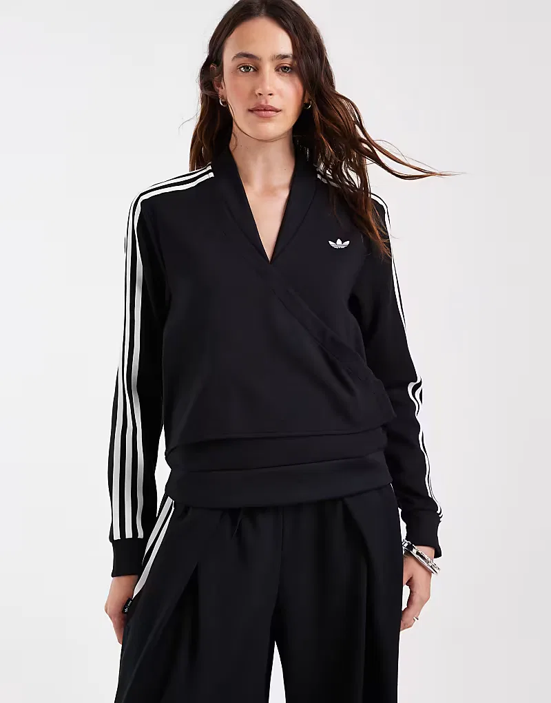 Топ-халат Adidas Originals x Jennie Superstar, черный — фото 3