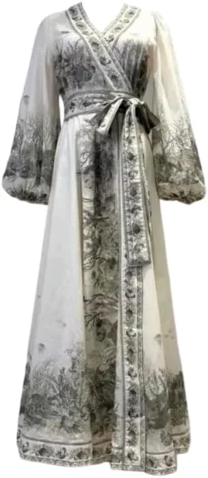 Женское платье-макси с принтом, модель Boho, As Pic