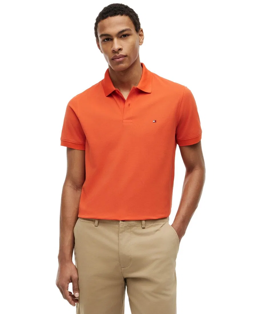 Поло из хлопка с коротким рукавом Tommy Hilfiger, Brilliant Orange
