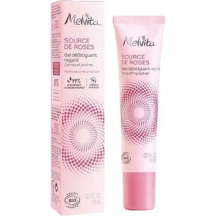 

Fresh Eye Area Source de Roses 99% Natural Care Organic Certified Увлажняет и растворяет Помогает уменьшить отеки и темные круги Эффект против усталости Тюбик 15 мл Melvita