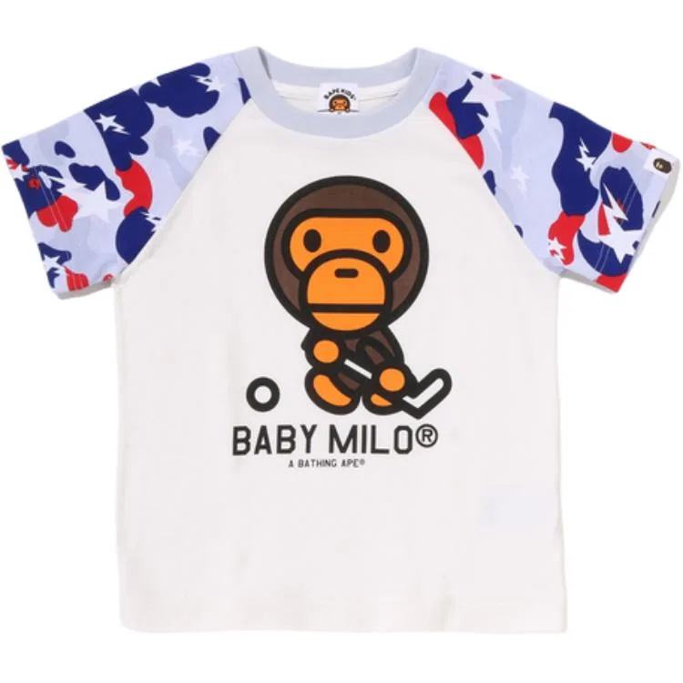 Детская футболка с круглым вырезом A BATHING APE, Dark Blue NYX — фото 4