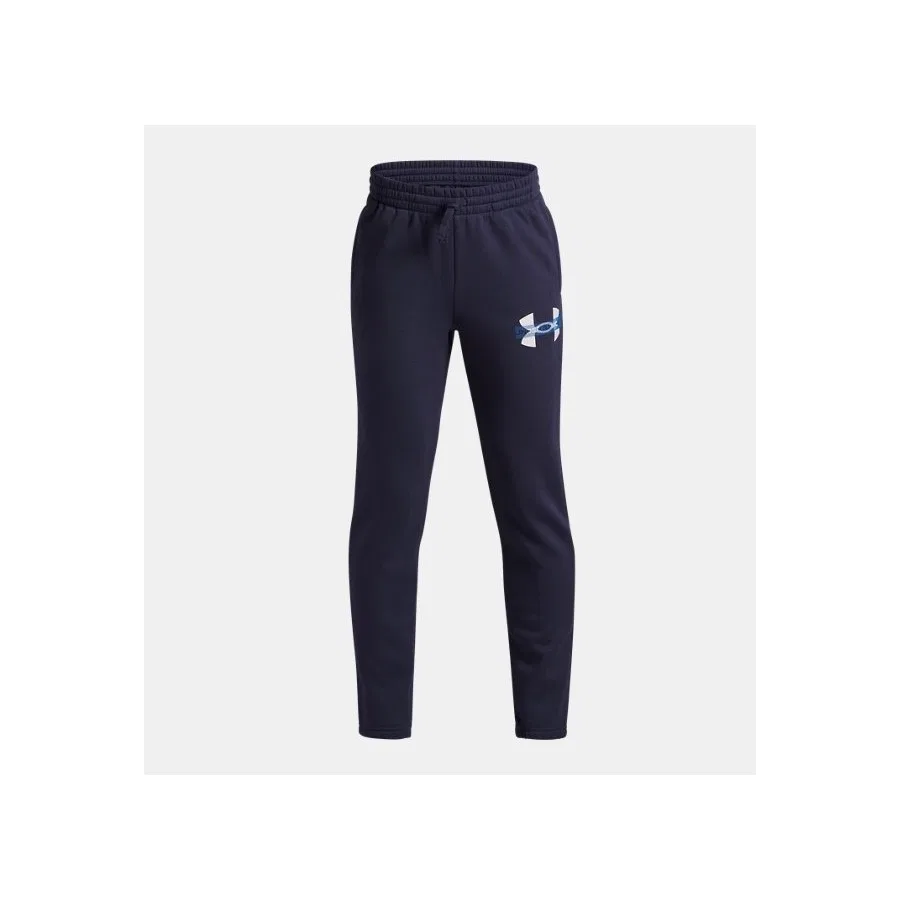 Спортивные брюки с флисом и цветным принтом UA Rival Fleece Colorblock Graphic Under Armour, Синий