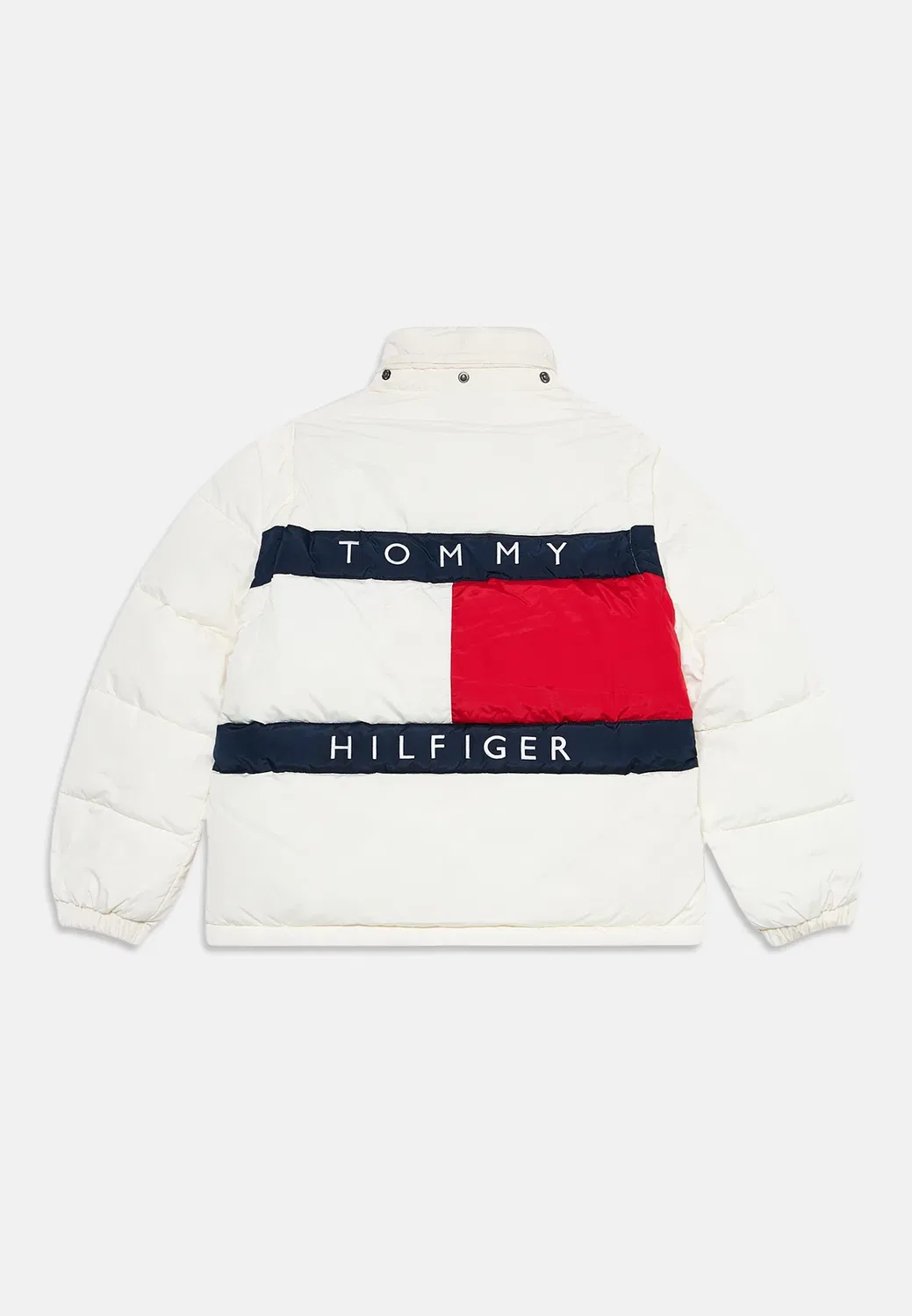 Фирменная пуховая куртка - зимняя куртка Tommy Hilfiger, Off-White — фото 3