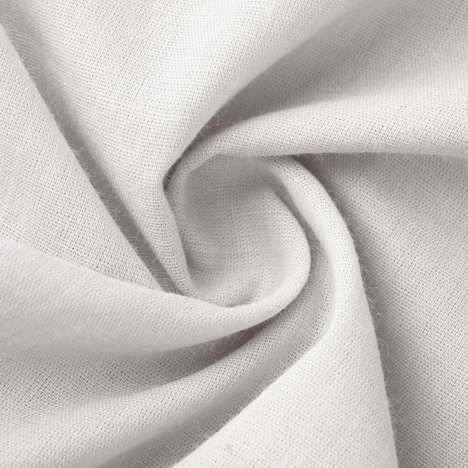 Женское свободное платье из льна и хлопка с V-образным вырезом, White — фото 2