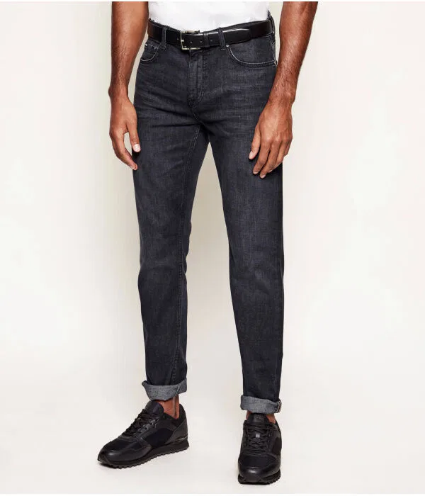 Мужские джинсы slim fit Delaware BOSS, черный